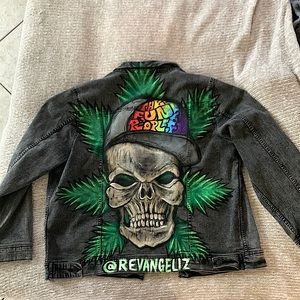 Jean jacket Custom painted by Nyah Costa